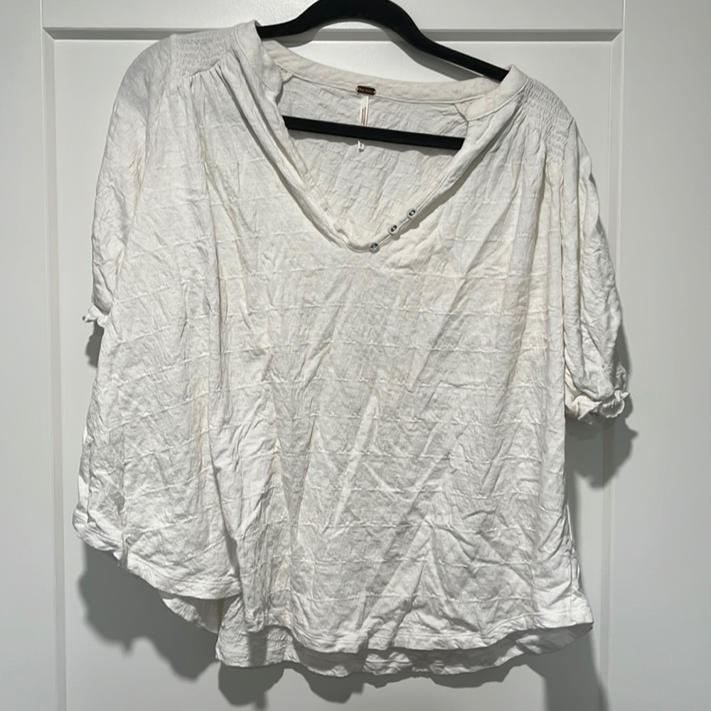 Swing tee from free people with cute bubble sleeves.